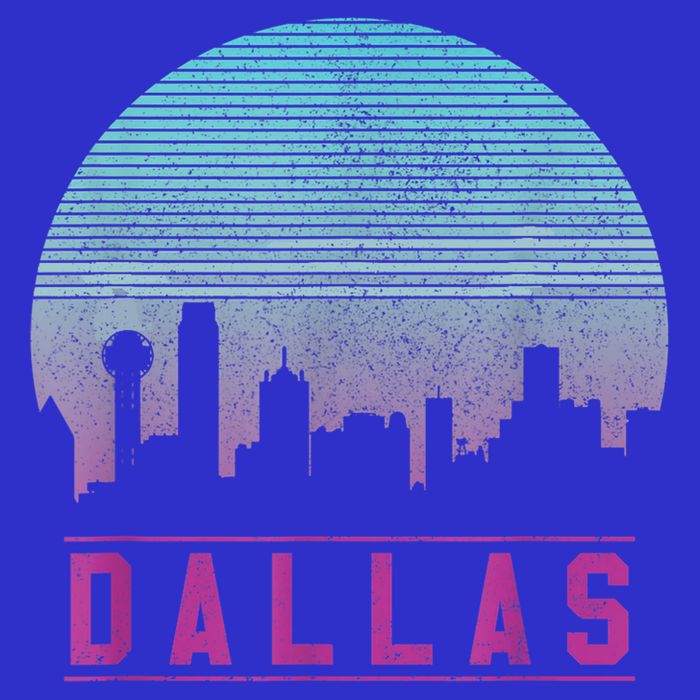 Dallas Skyline Meaningful Gift Vintage Retro Texas Gift Meaningful Gift Long Sleeve Shirt