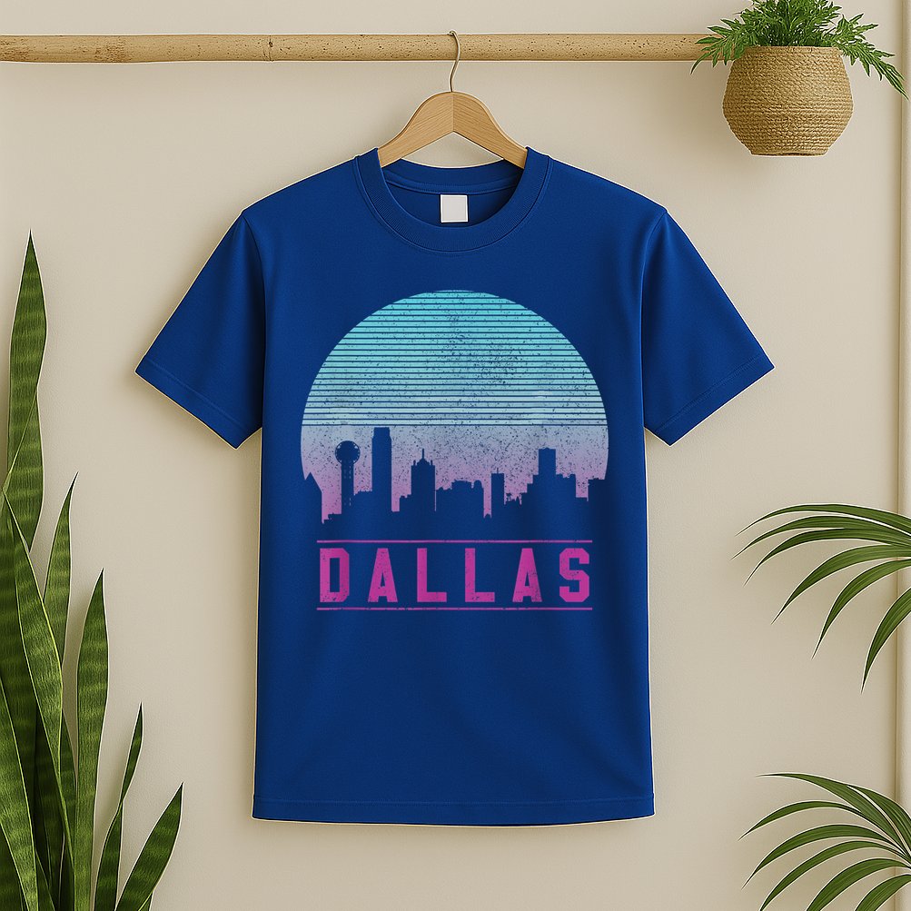Dallas Skyline Meaningful Gift Vintage Retro Texas Gift Meaningful Gift T-Shirt