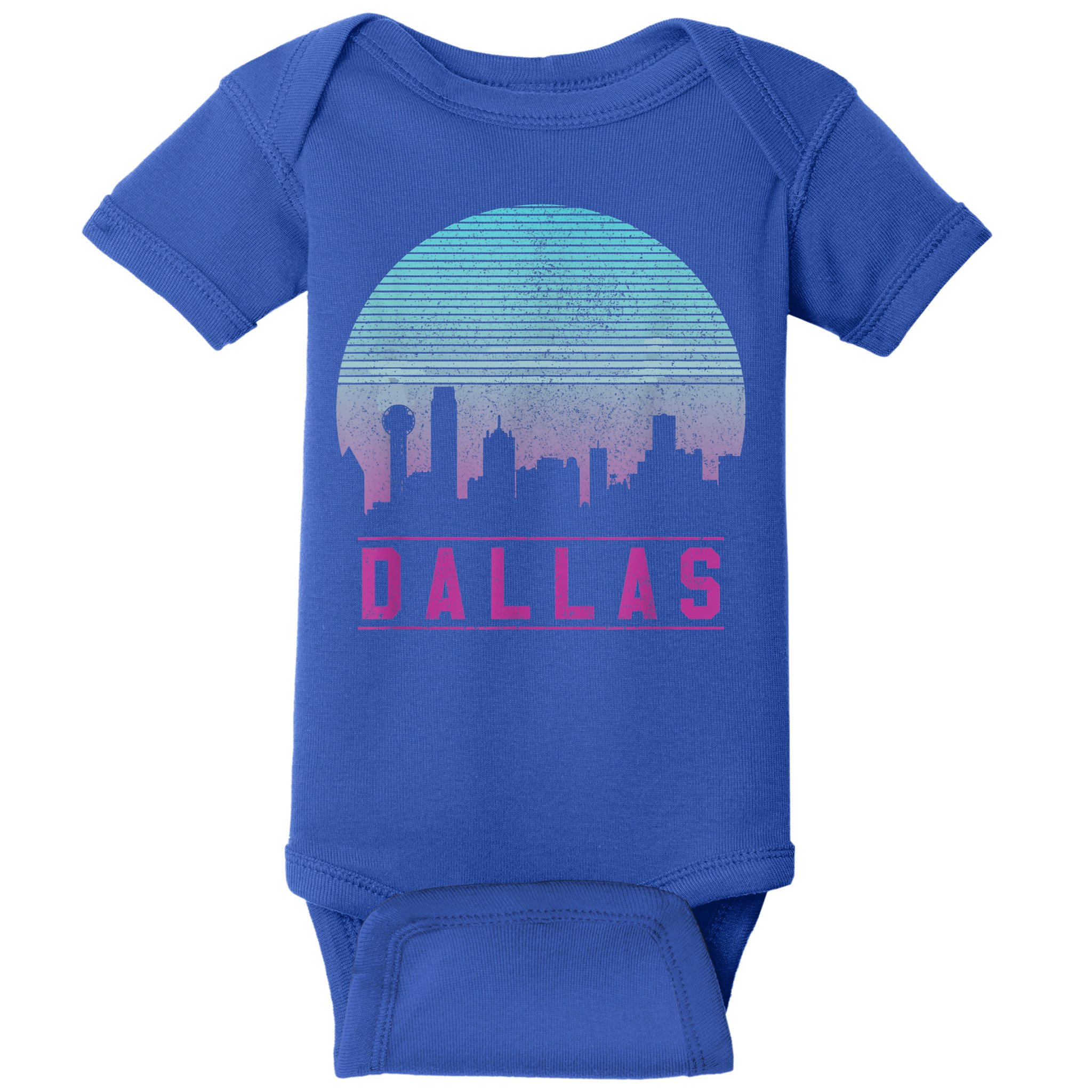Dallas Skyline Meaningful Gift Vintage Retro Texas Gift Meaningful Gift Baby Bodysuit