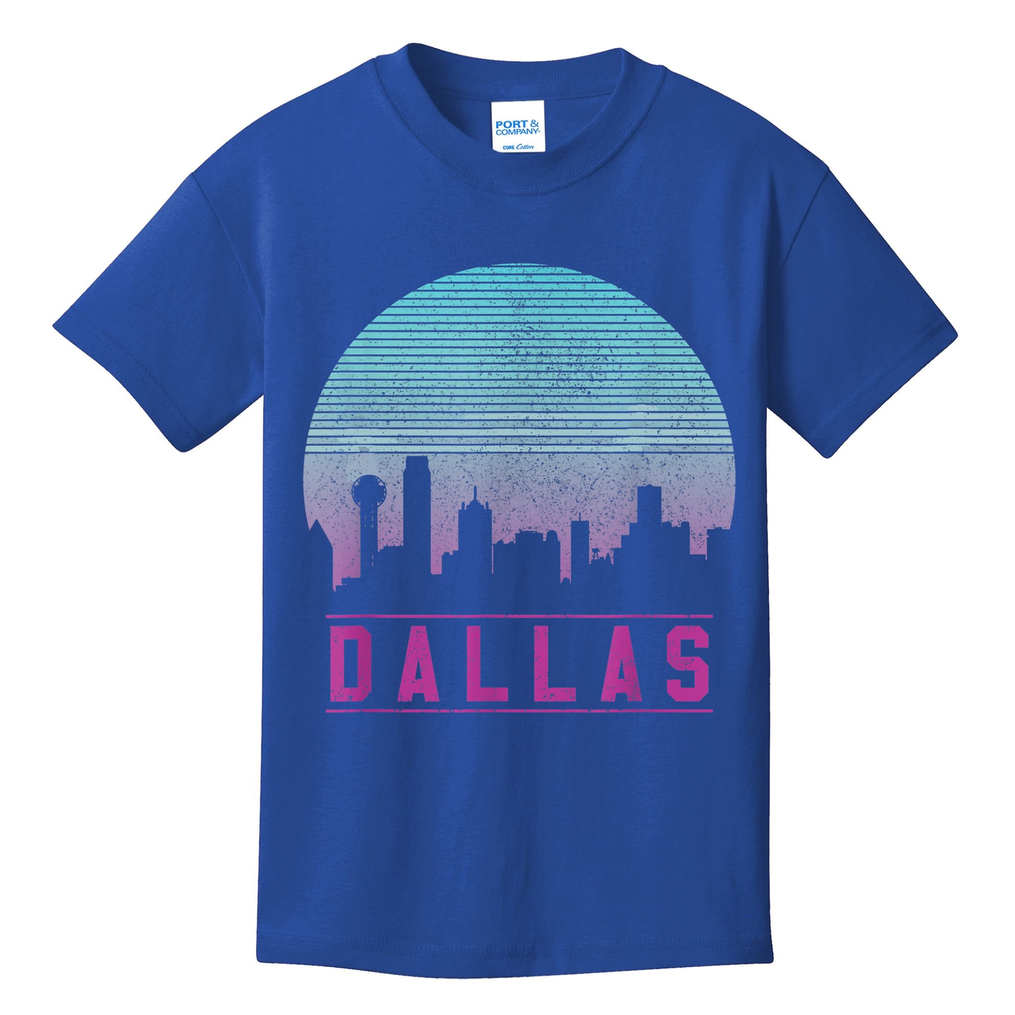 Dallas Skyline Meaningful Gift Vintage Retro Texas Gift Meaningful Gift Kids T-Shirt