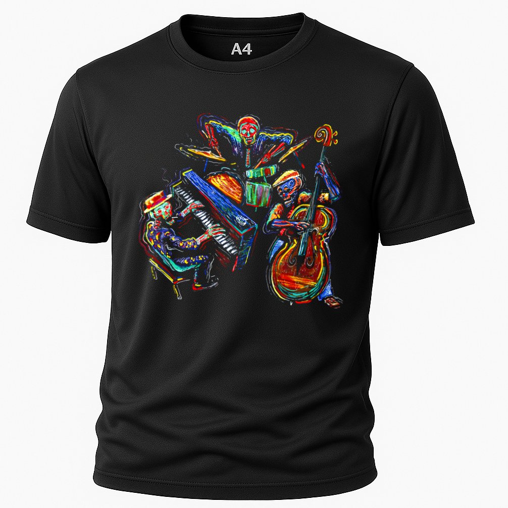 Dancing Skeleton Music Band Performance Shirt