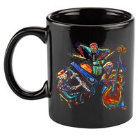 Dancing Skeleton Music Band 11oz C Handle Ceramic Mug