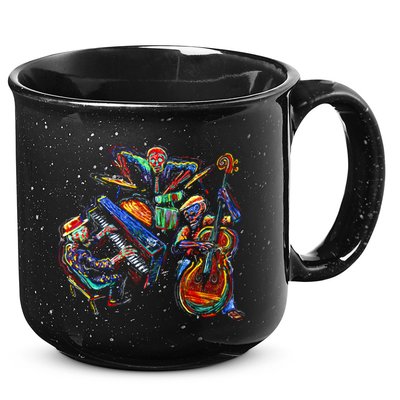 Dancing Skeleton Music Band 15oz Campfire Ceramic Mug