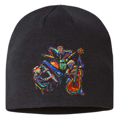 Dancing Skeleton Music Band Sustainable Beanie