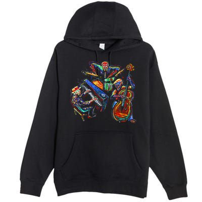 Dancing Skeleton Music Band Premium Pullover Hoodie