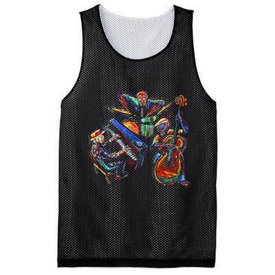 Dancing Skeleton Music Band Mesh Reversible Basketball Jersey Tank
