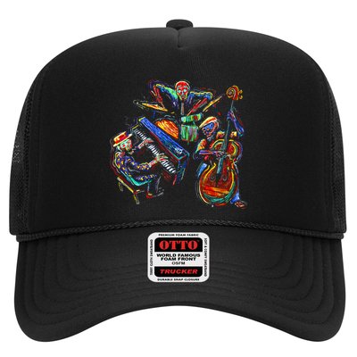 Dancing Skeleton Music Band Trucker Hat