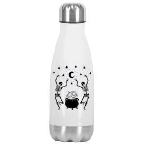 Dancing Skeletons Mystical Halloween Cool Gift Stainless Steel Insulated Water Bottle