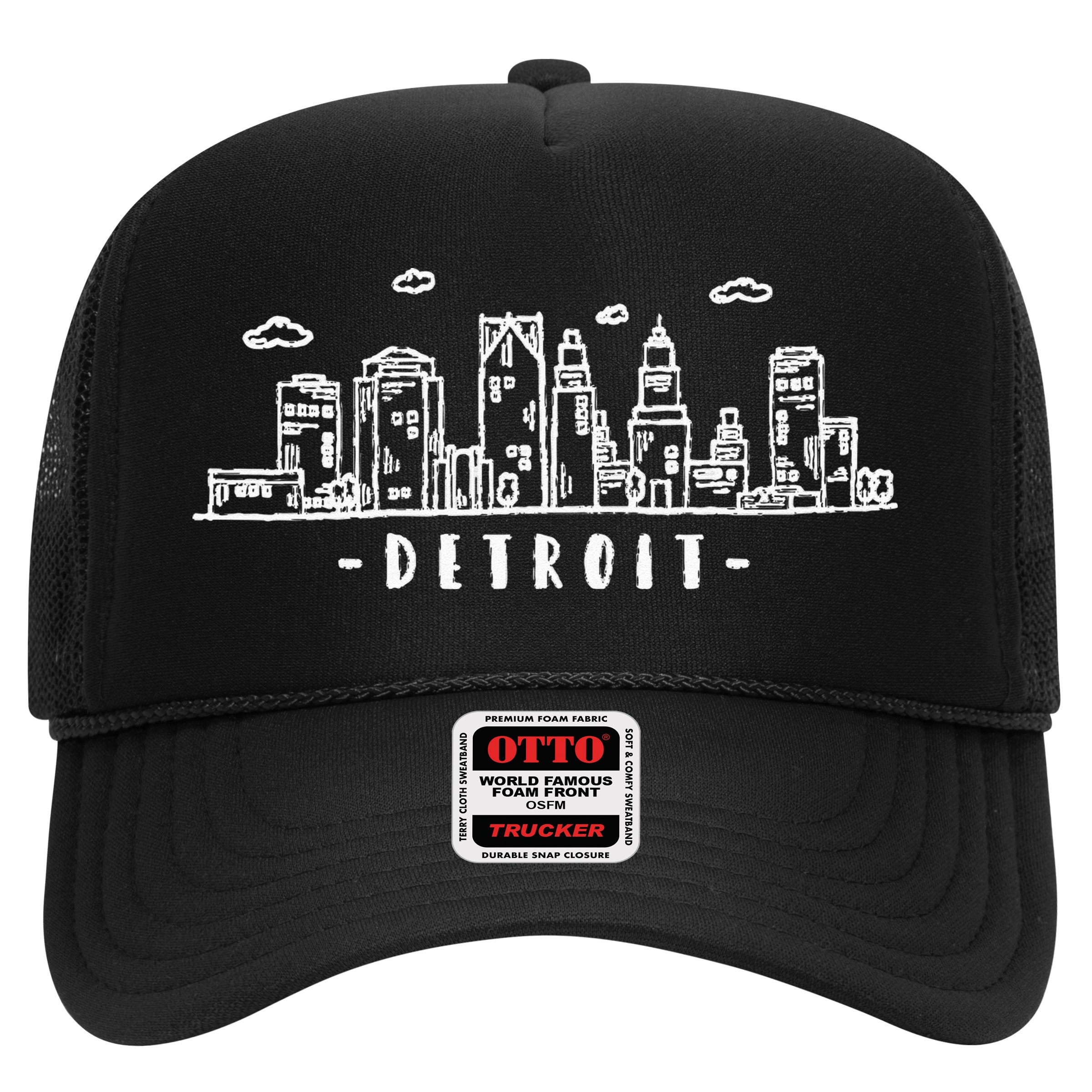 Detroit Skyline Michigan Vintage Hat