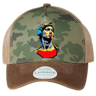 David Statue Michelangelo Motivational Renaissance Art Legacy Tie Dye Trucker Hat