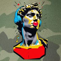 David Statue Michelangelo Motivational Renaissance Art Legacy Tie Dye Trucker Hat