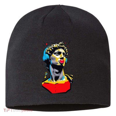 David Statue Michelangelo Motivational Renaissance Art Sustainable Beanie