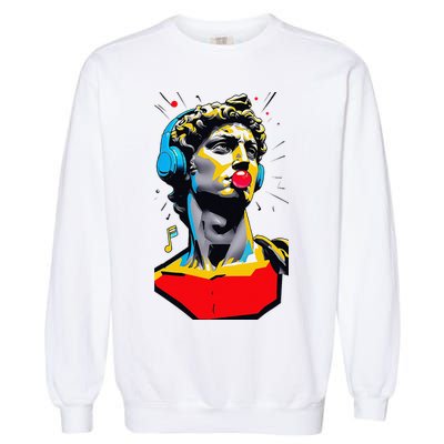 David Statue Michelangelo Motivational Renaissance Art Garment-Dyed Sweatshirt