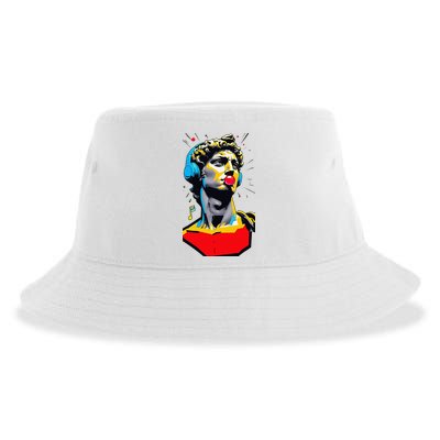 David Statue Michelangelo Motivational Renaissance Art Sustainable Bucket Hat