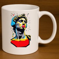 David Statue Michelangelo Motivational Renaissance Art 11oz C Handle Ceramic Mug