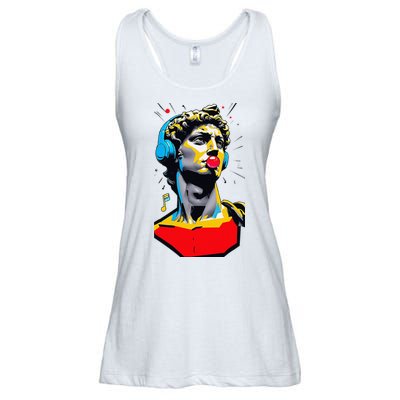 David Statue Michelangelo Motivational Renaissance Art Ladies Essential Flowy Tank