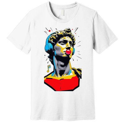 David Statue Michelangelo Motivational Renaissance Art Premium T-Shirt