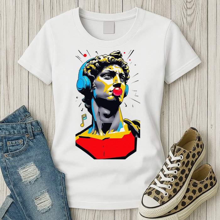 David Statue Michelangelo Motivational Renaissance Art Womens T-Shirt