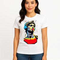 David Statue Michelangelo Motivational Renaissance Art Womens T-Shirt