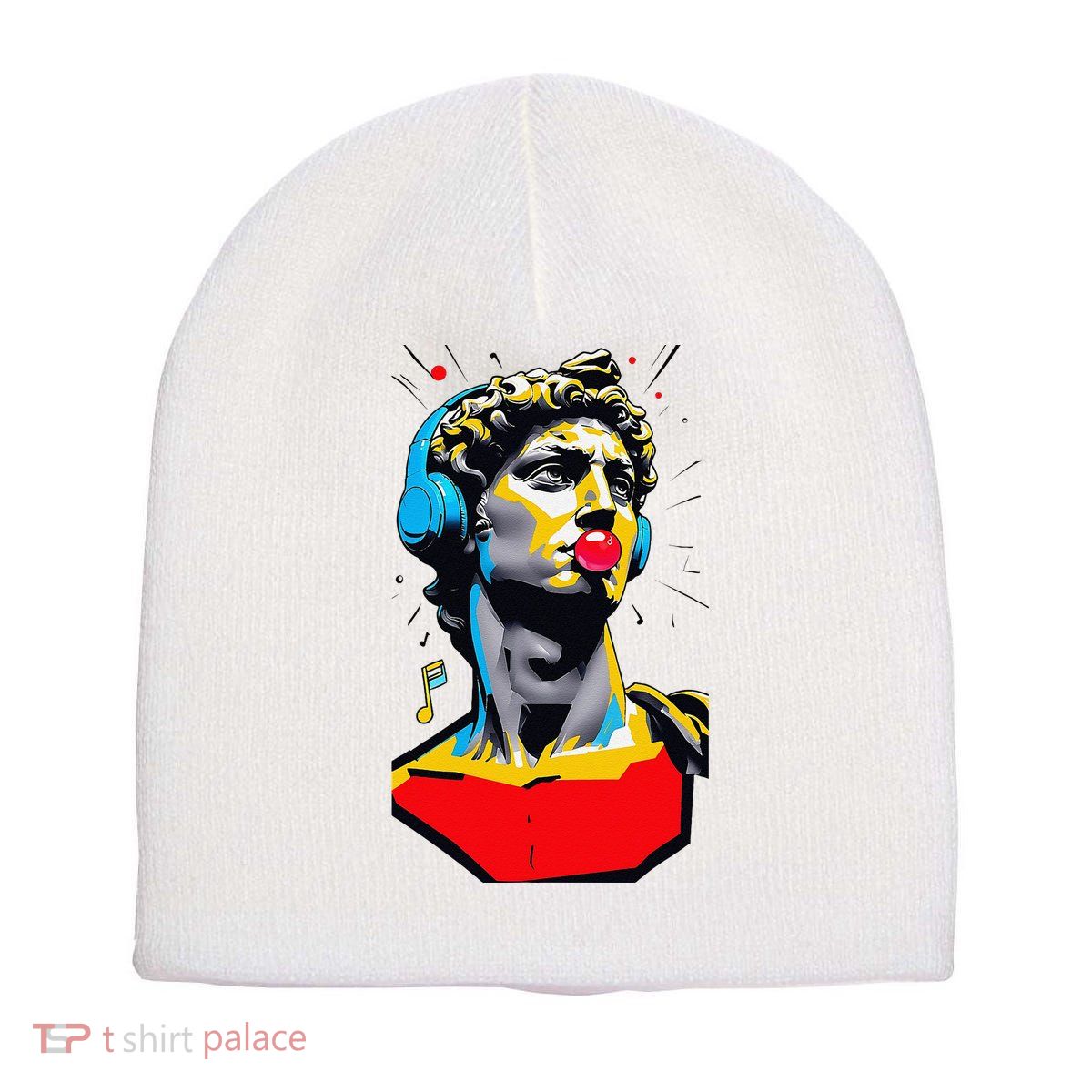 David Statue Michelangelo Motivational Renaissance Art Short Acrylic Beanie
