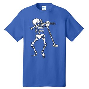 Dabbing Skeleton Metal Detector Halloween Funny Dab Humor Gift Tall T-Shirt