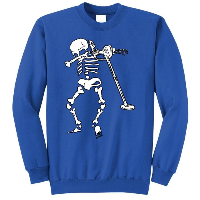 Dabbing Skeleton Metal Detector Halloween Funny Dab Humor Gift Tall Sweatshirt