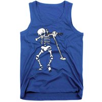 Dabbing Skeleton Metal Detector Halloween Funny Dab Humor Gift Tank Top