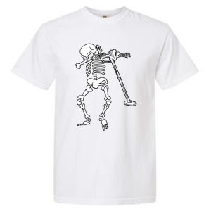 Dabbing Skeleton Metal Detector Halloween Funny Dab Humor Gift Garment-Dyed Heavyweight T-Shirt