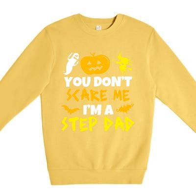 Don't Scare Me Stepgiftdad Costume Halloween Lazy Easy Stepdad Cute Gift Premium Crewneck Sweatshirt