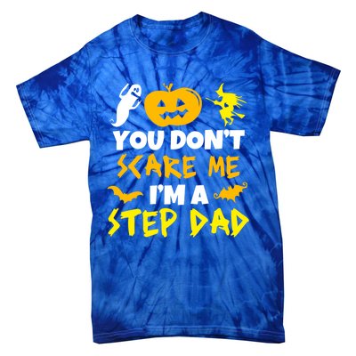 Don't Scare Me Stepgiftdad Costume Halloween Lazy Easy Stepdad Cute Gift Tie-Dye T-Shirt