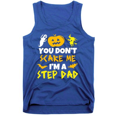 Don't Scare Me Stepgiftdad Costume Halloween Lazy Easy Stepdad Cute Gift Tank Top