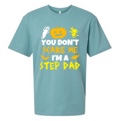 Don't Scare Me Stepgiftdad Costume Halloween Lazy Easy Stepdad Cute Gift Sueded Cloud Jersey T-Shirt