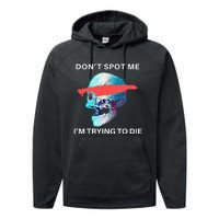 DonT Spot Me IM Trying To Die Gym Skull Pump Cover Performance Fleece Hoodie