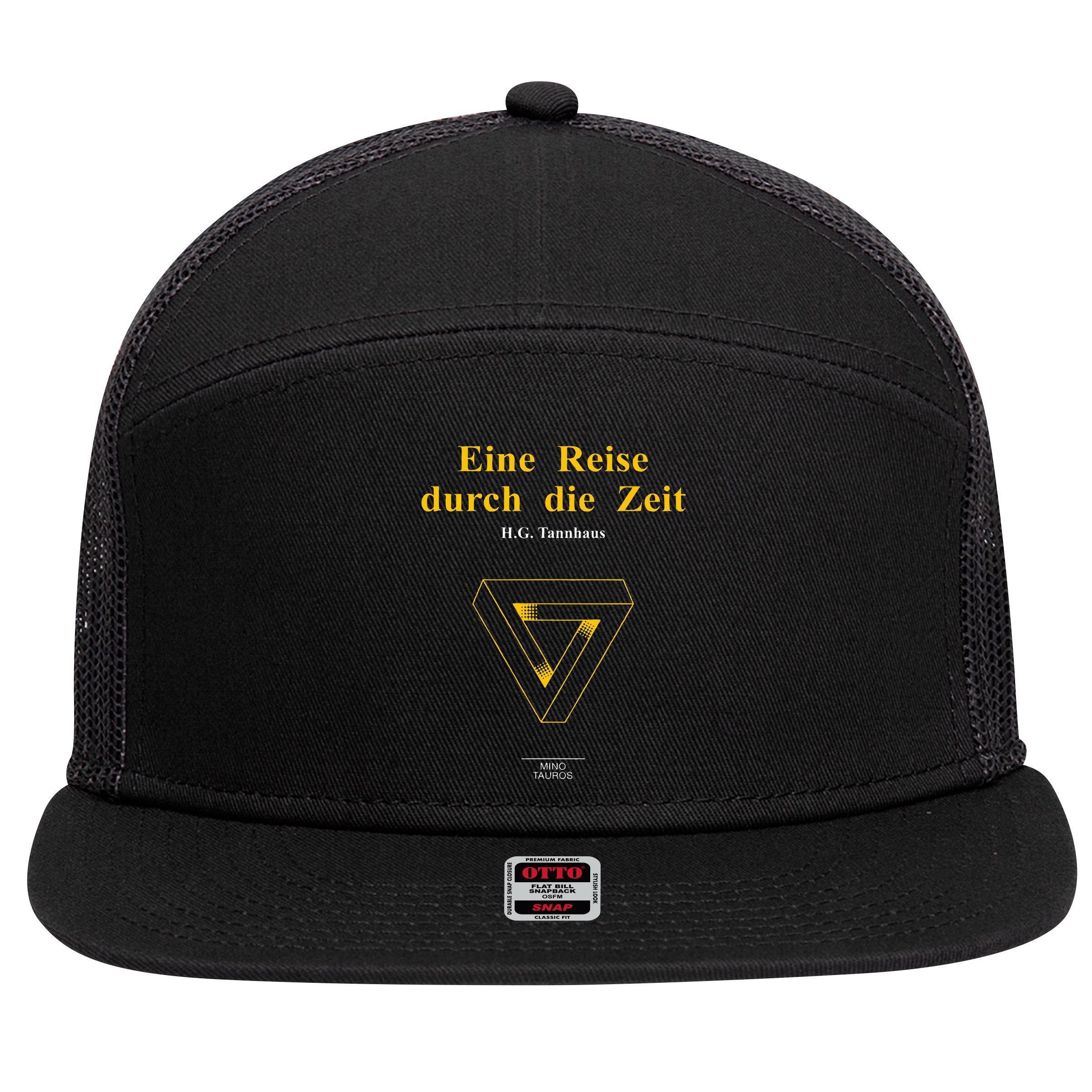 Dark Sic Mundus Creatus Est Eine Reise Durch Die Zeit 7 Panel Mesh Trucker Snapback Hat