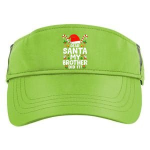 Dear Santa My Brother Did It  Funny Christmas  Adult Drive Performance Visor