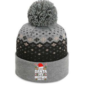 Dear Santa My Brother Did It  Funny Christmas  The Baniff Cuffed Pom Beanie