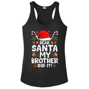 Dear Santa My Brother Did It  Funny Christmas  Ladies PosiCharge Competitor Racerback Tank