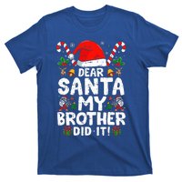 Dear Santa My Brother Did It  Funny Christmas  T-Shirt