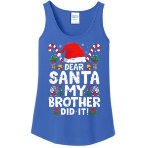 Dear Santa My Brother Did It  Funny Christmas  Ladies Essential Tank