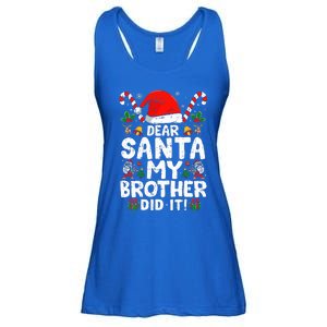 Dear Santa My Brother Did It  Funny Christmas  Ladies Essential Flowy Tank