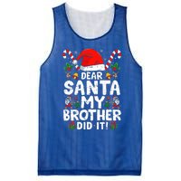 Dear Santa My Brother Did It  Funny Christmas  Mesh Reversible Basketball Jersey Tank