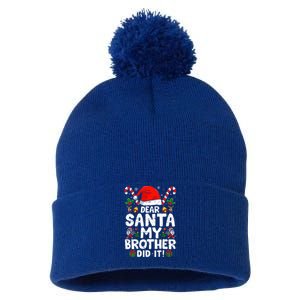 Dear Santa My Brother Did It  Funny Christmas  Pom Pom 12in Knit Beanie