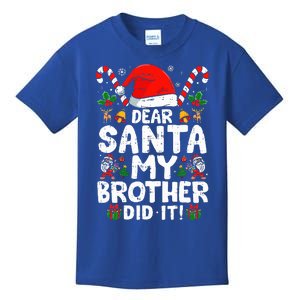 Dear Santa My Brother Did It  Funny Christmas  Kids T-Shirt