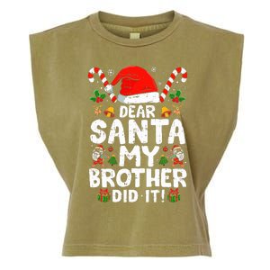 Dear Santa My Brother Did It  Funny Christmas  Garment-Dyed Women's Muscle Tee