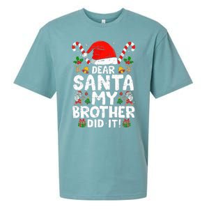 Dear Santa My Brother Did It  Funny Christmas  Sueded Cloud Jersey T-Shirt