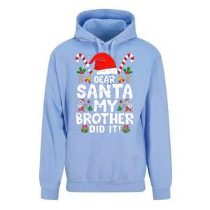 Dear Santa My Brother Did It  Funny Christmas  Unisex Surf Hoodie