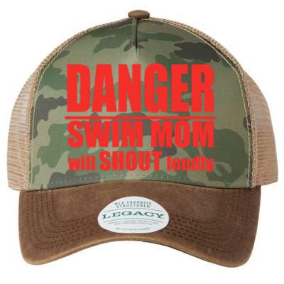 Danger Swim Mom Will Shout Loudly Swimming Cool Gift Legacy Tie Dye Trucker Hat