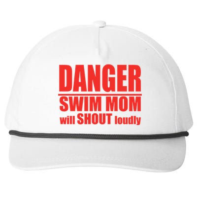 Danger Swim Mom Will Shout Loudly Swimming Cool Gift Snapback Five-Panel Rope Hat