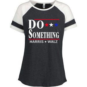 Do Something Michelle Obama Kamala Harris Tim Walz 2024 Enza Ladies Jersey Colorblock Tee