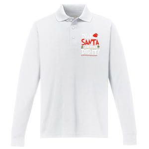 Dear Santa My Brother Did It Merry Christmas Performance Long Sleeve Polo